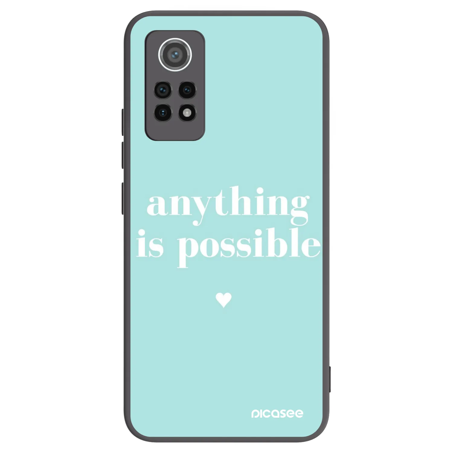 Picasee Xiaomi Redmi Note 12 Pro 4G Hülle - Schwarzes Silikon - Anything is possible