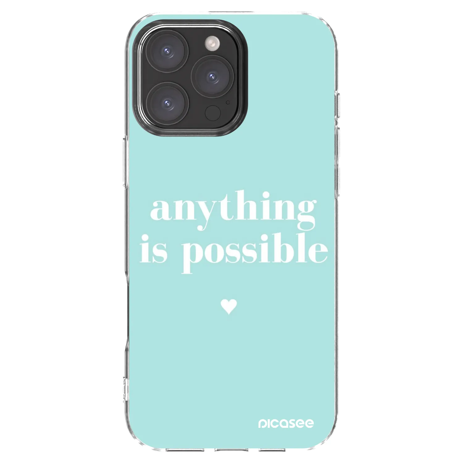 Picasee Apple iPhone 16 Pro Max Hülle - Transparentes Silikon - Anything is possible