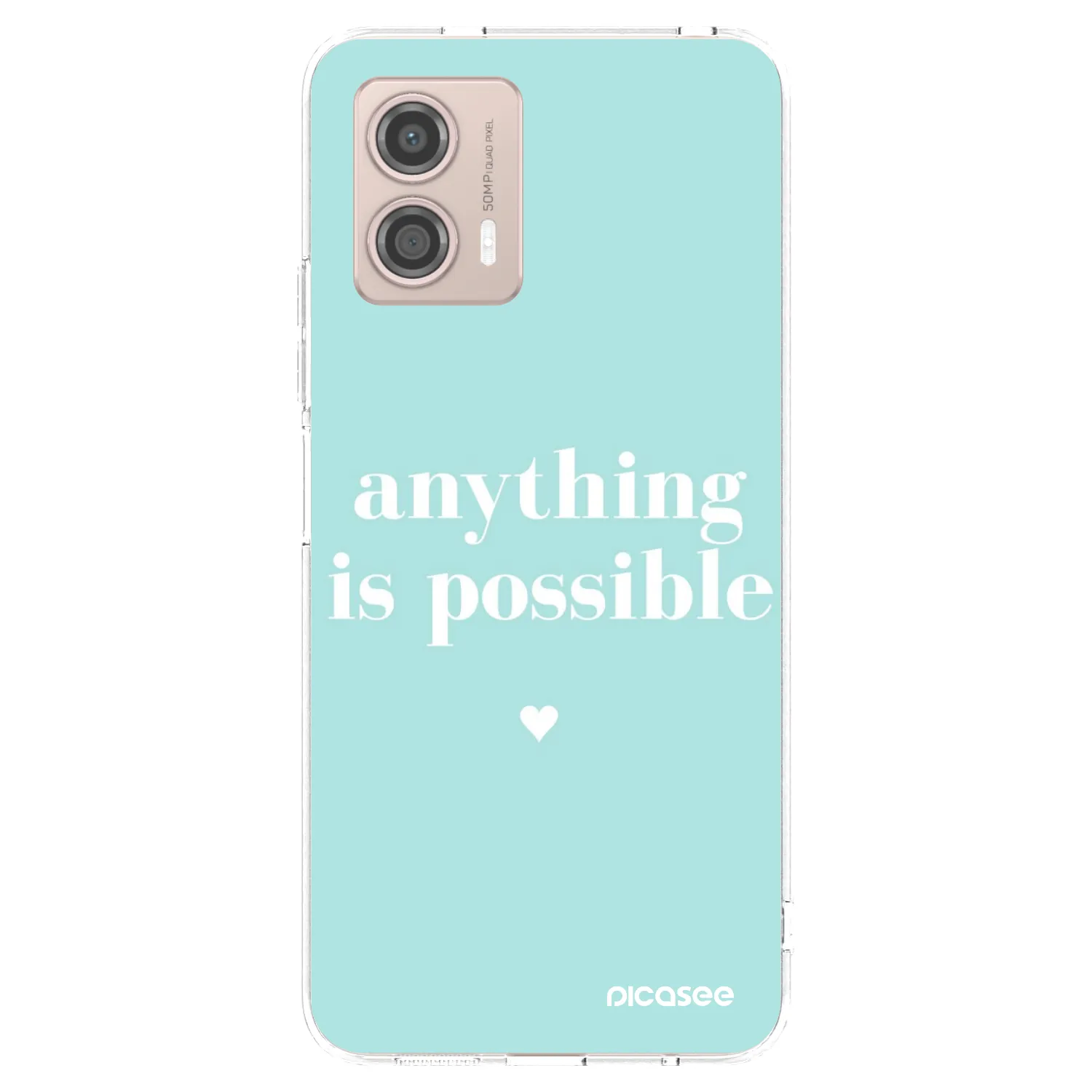 Picasee Motorola Moto G53 5G Hülle - Transparentes Silikon - Anything is possible