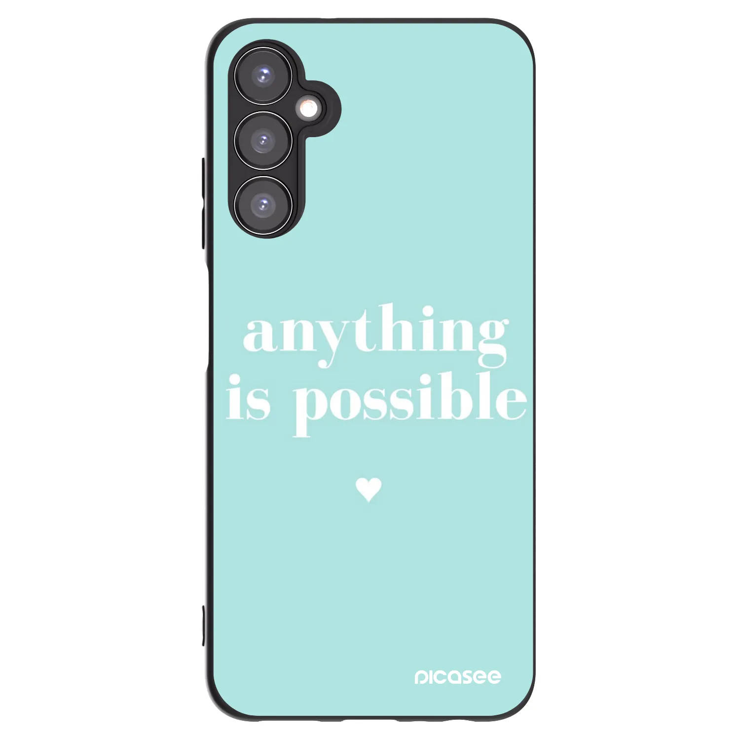 Picasee Samsung Galaxy A05s A057G Hülle - Schwarzes Silikon - Anything is possible