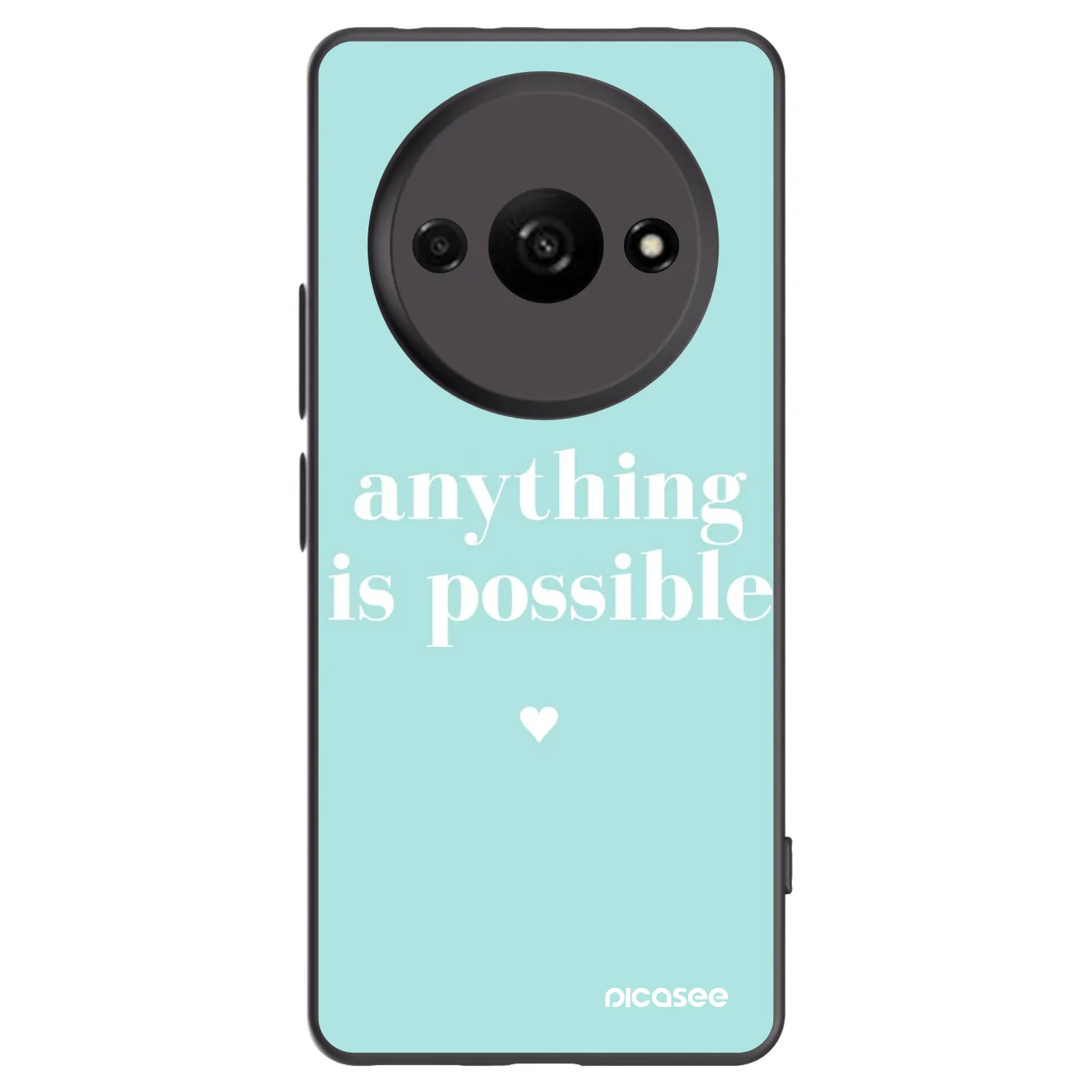 Picasee Xiaomi Redmi A3 Hülle - Schwarzes Silikon - Anything is possible