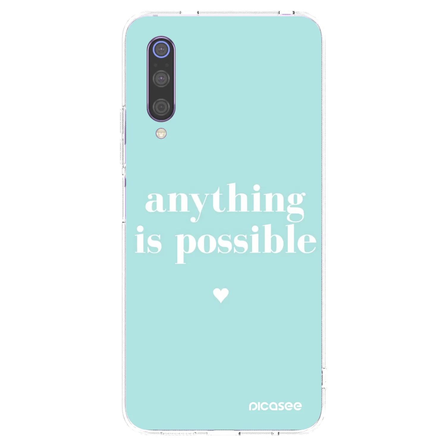 Picasee Xiaomi Mi 9 Hülle - Transparentes Silikon - Anything is possible