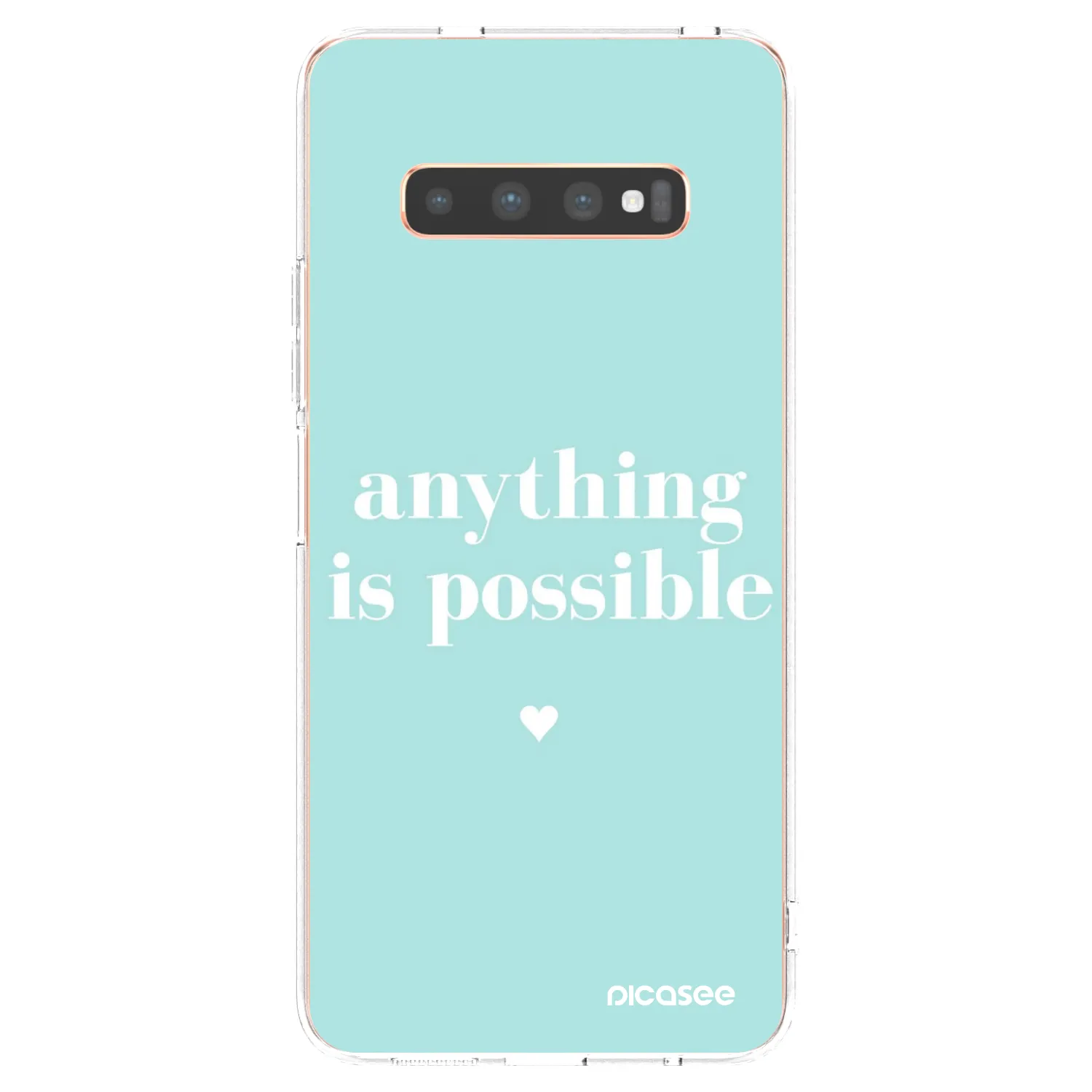 Picasee Samsung Galaxy S10 Plus G975 Hülle - Transparentes Silikon - Anything is possible