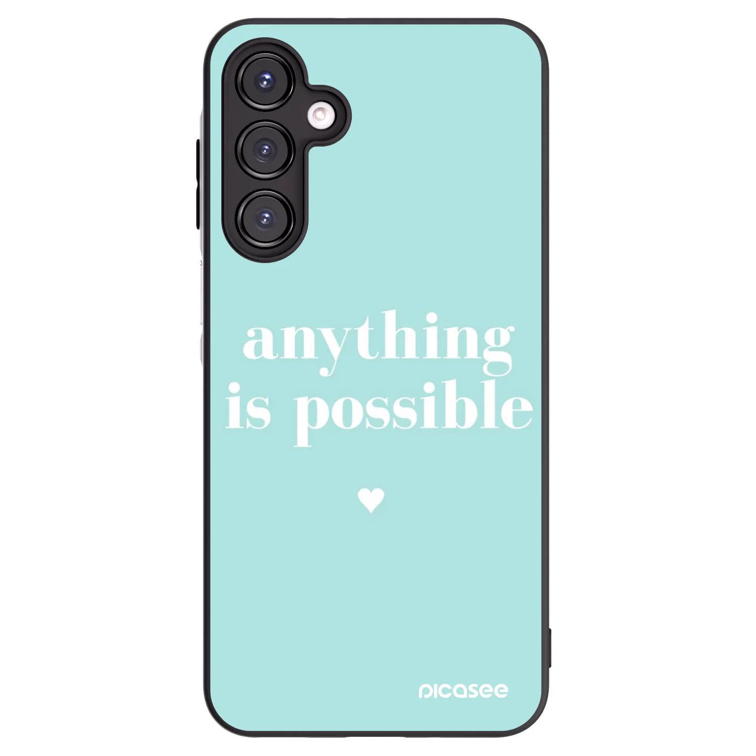Picasee Samsung Galaxy A16 5G Hülle - Schwarzes Silikon - Anything is possible