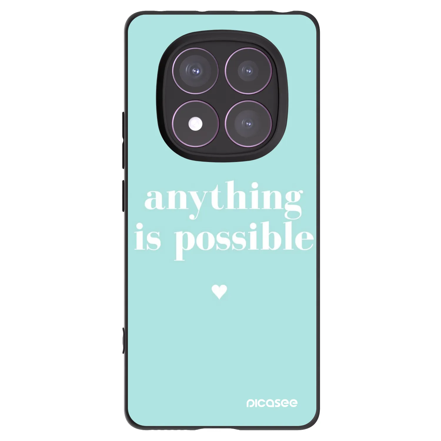 Picasee Xiaomi Redmi Note 14 Pro 4G Hülle - Schwarzes Silikon - Anything is possible
