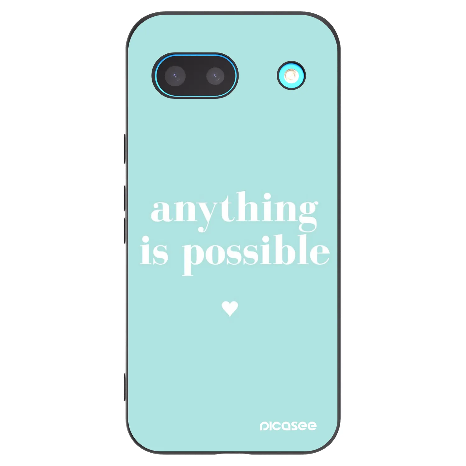 Picasee Google Pixel 8a Hülle - Schwarzes Silikon - Anything is possible