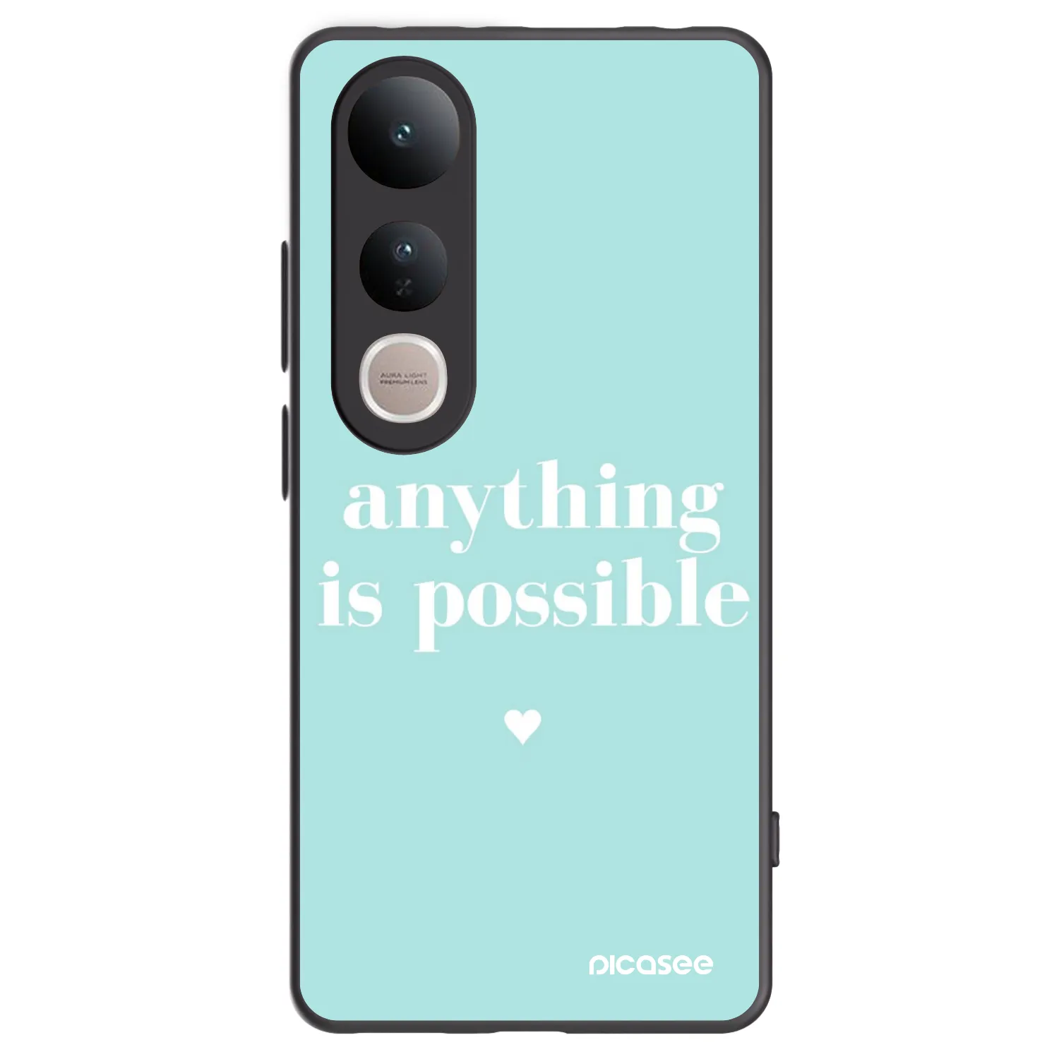 Picasee Vivo V50 Lite 5G Hülle - Schwarzes Silikon - Anything is possible