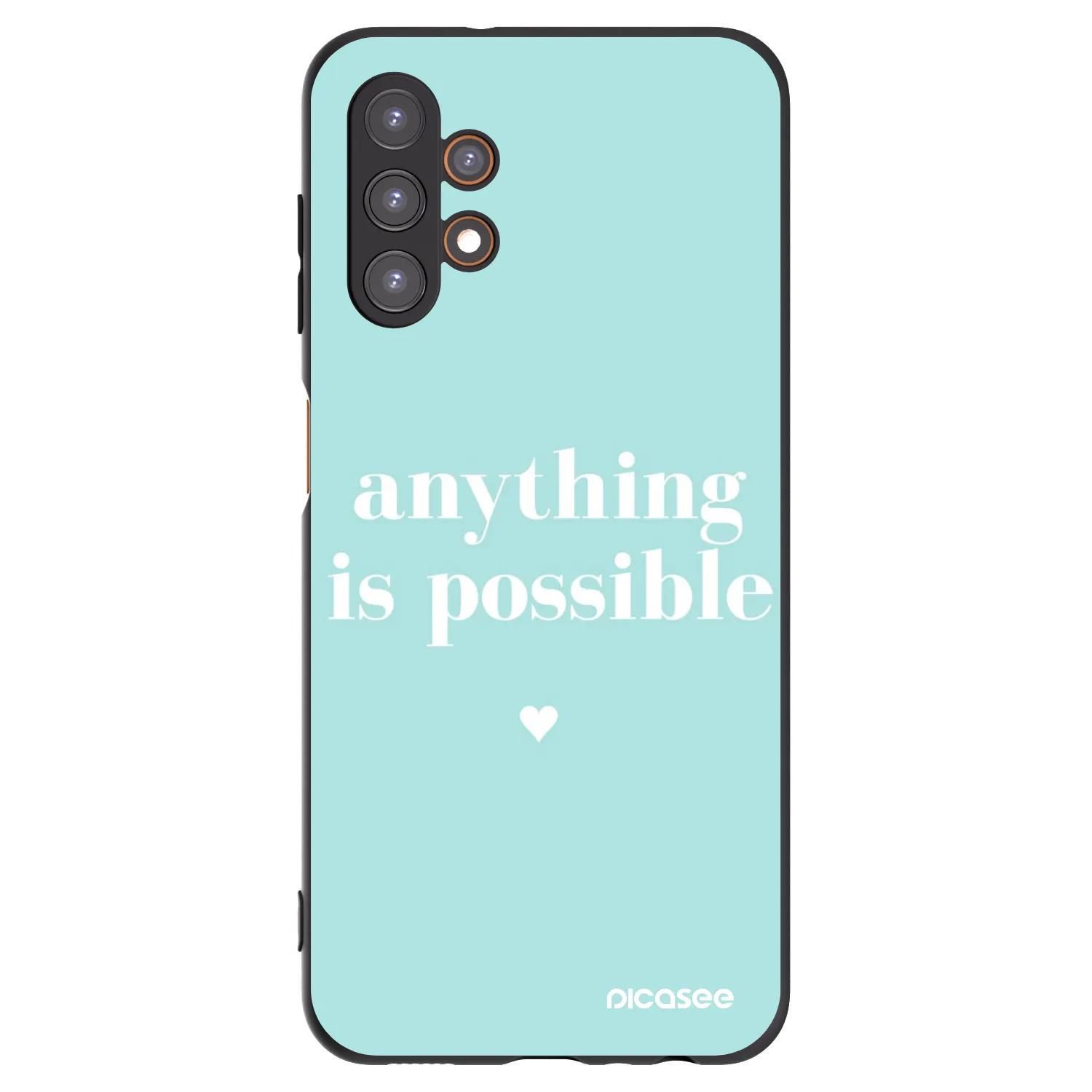 Picasee Samsung Galaxy A13 5G Hülle - Schwarzes Silikon - Anything is possible
