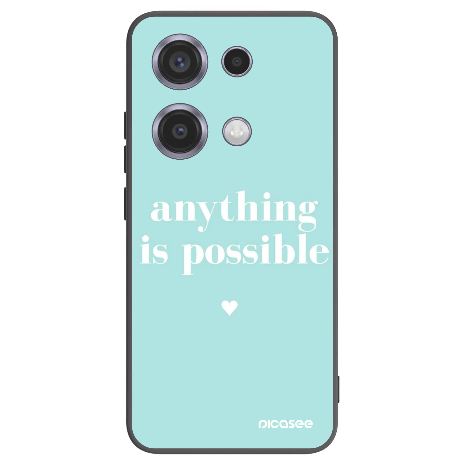 Picasee Xiaomi Redmi Note 14S Hülle - Schwarzes Silikon - Anything is possible