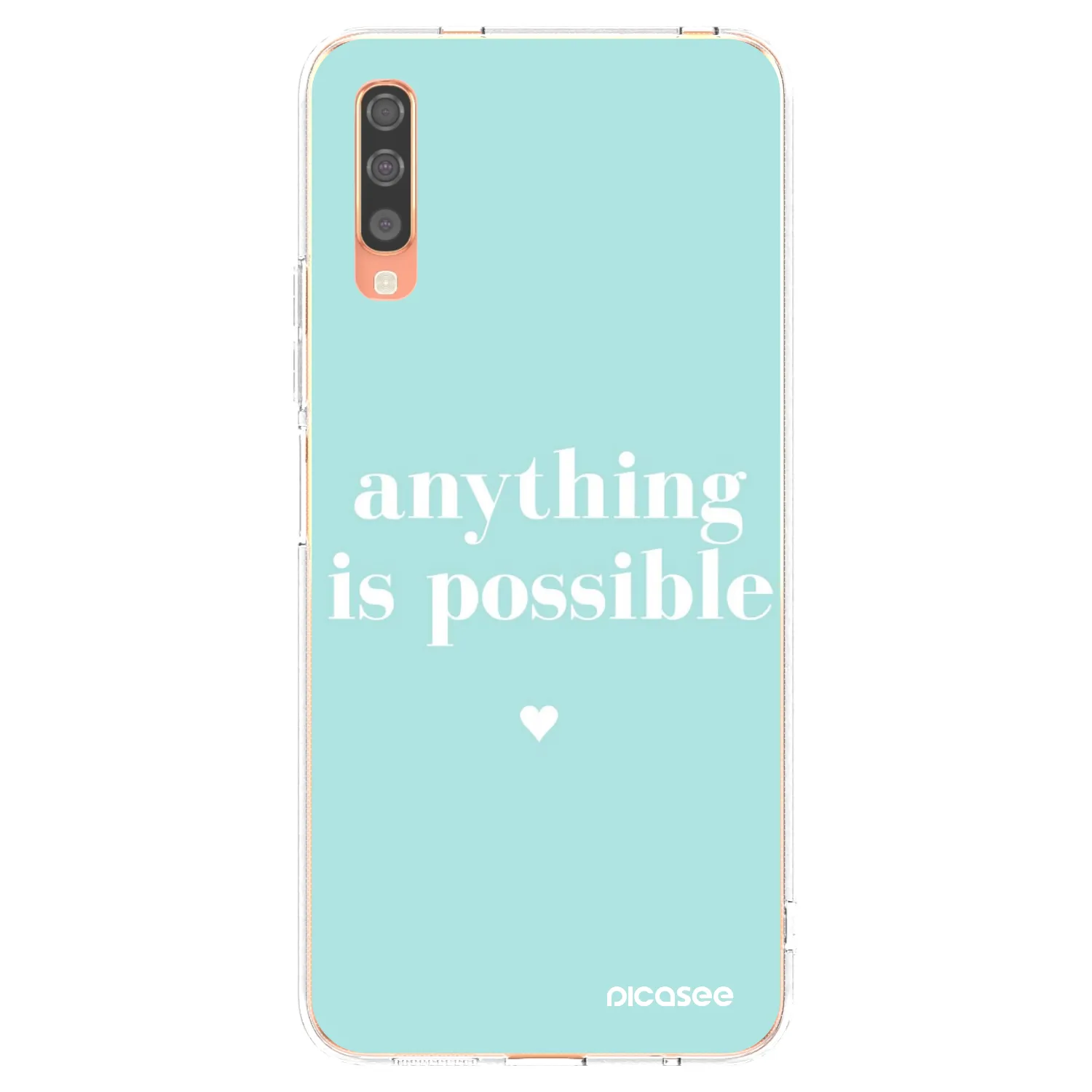 Picasee Samsung Galaxy A70 A705F Hülle - Transparentes Silikon - Anything is possible