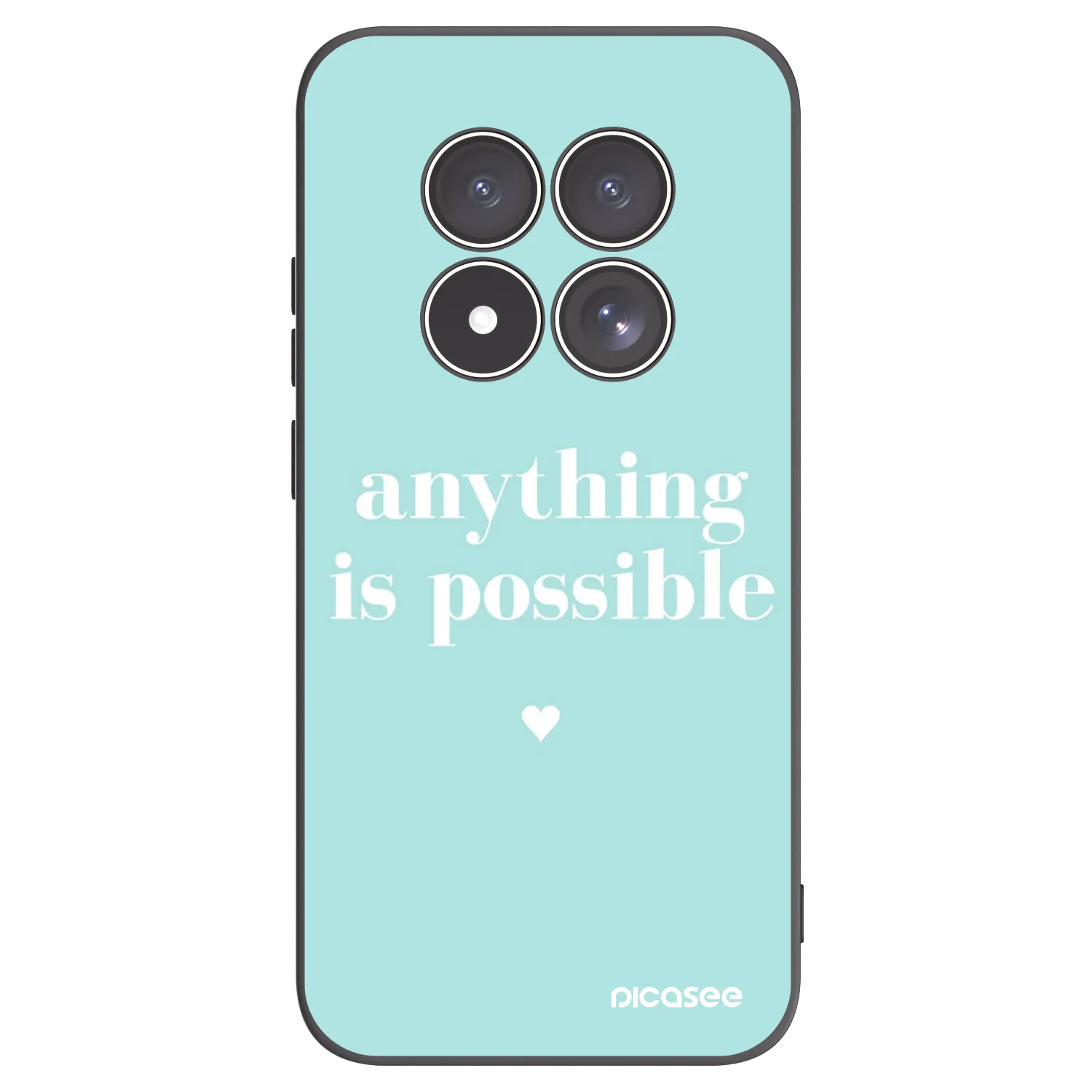 Picasee Xiaomi Redmi Note 15 Pro 5G Hülle - Schwarzes Silikon - Anything is possible