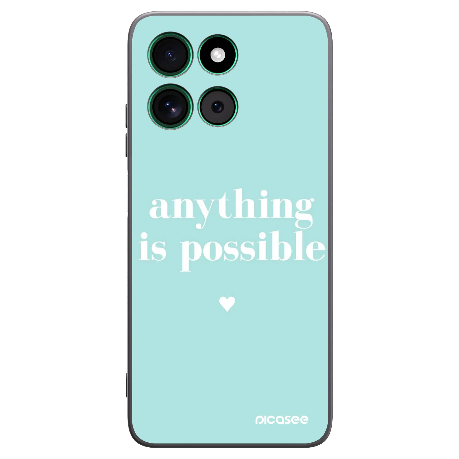 Picasee Motorola Moto G57 Power Hülle - Schwarzes Silikon - Anything is possible