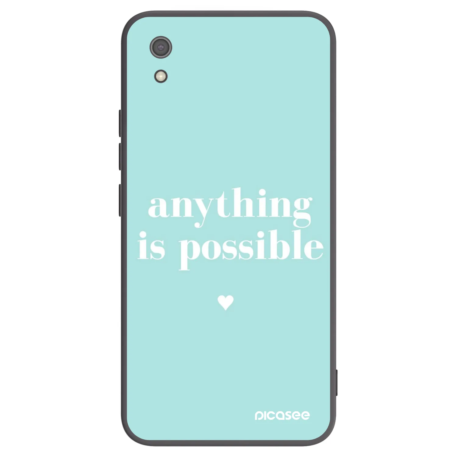 Picasee Xiaomi Redmi 7A Hülle - Schwarzes Silikon - Anything is possible