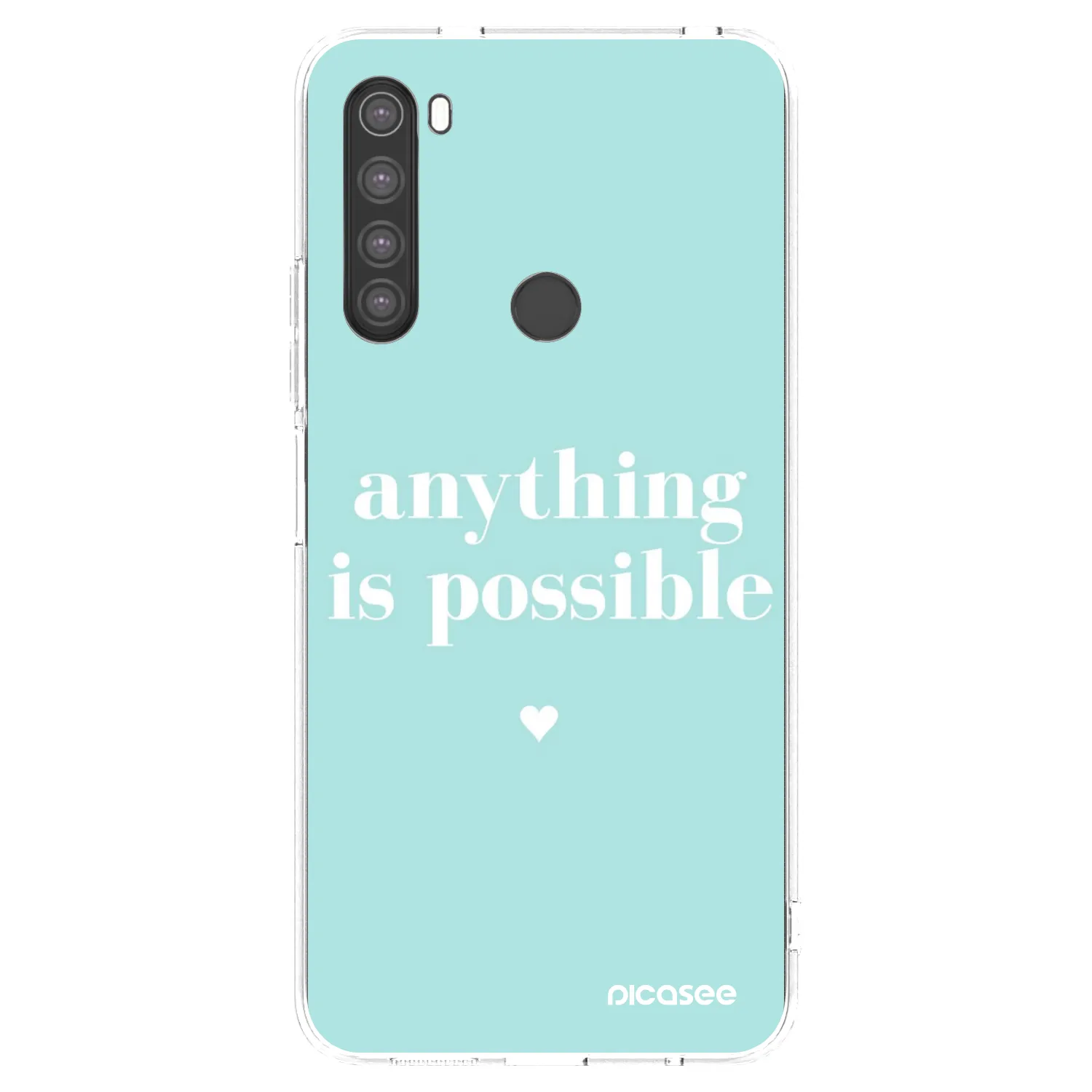 Picasee Xiaomi Redmi Note 8 Hülle - Transparentes Silikon - Anything is possible