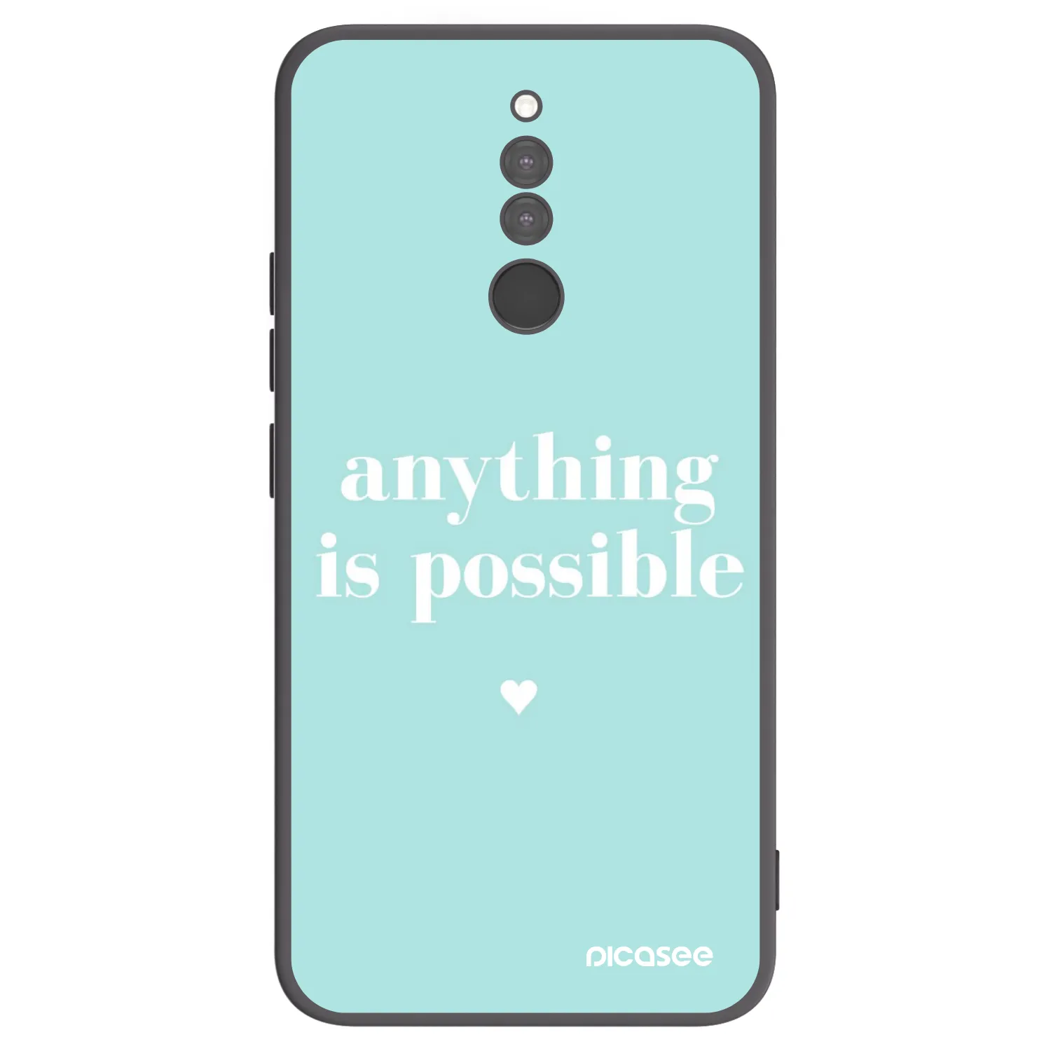 Picasee Xiaomi Redmi 8 Hülle - Schwarzes Silikon - Anything is possible