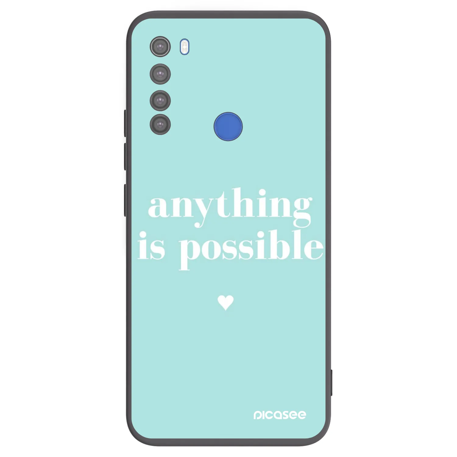 Picasee Xiaomi Redmi Note 8T Hülle - Schwarzes Silikon - Anything is possible