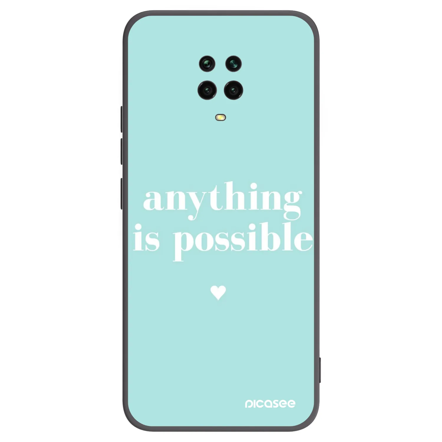 Picasee Xiaomi Redmi Note 9 Pro Hülle - Schwarzes Silikon - Anything is possible