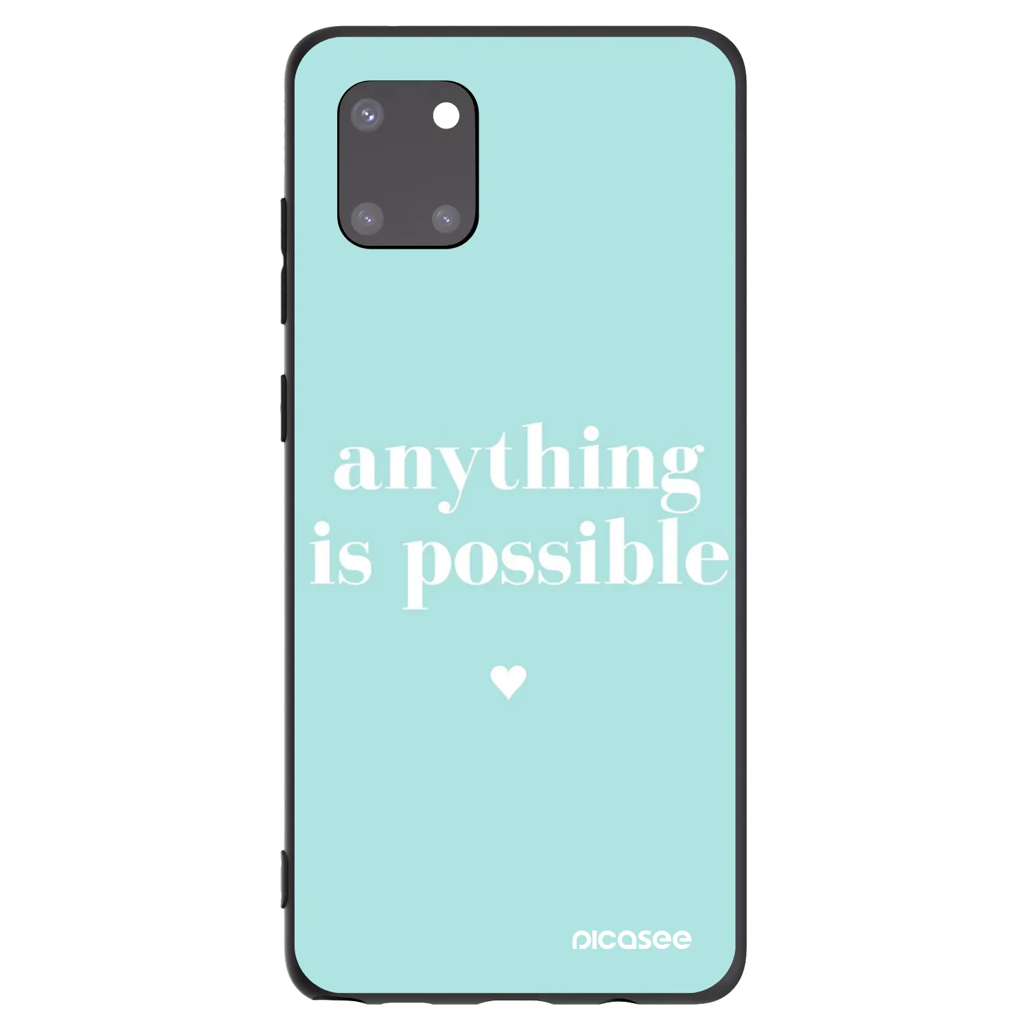 Picasee Samsung Galaxy Note 10 Lite N770F Hülle - Schwarzes Silikon - Anything is possible