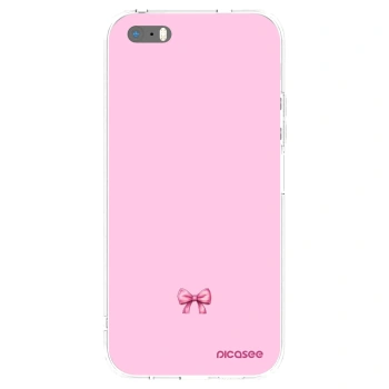 Picasee Apple iPhone 5/5S/SE Hülle - Transparentes Silikon - Blush bow