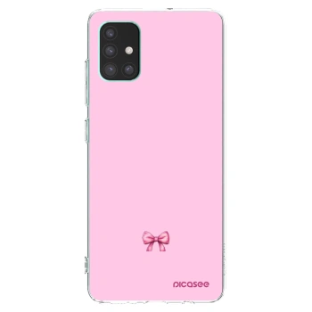 Picasee Samsung Galaxy M51 M515F Hülle - Transparentes Silikon - Blush bow
