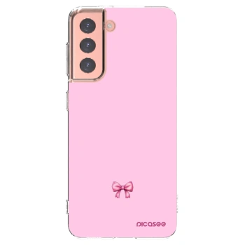 Picasee Samsung Galaxy S21 5G G991B Hülle - Transparentes Silikon - Blush bow
