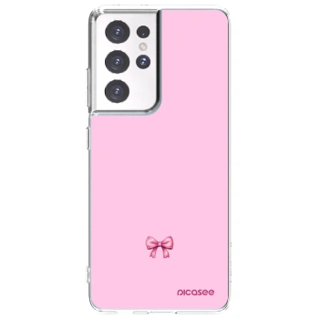 Picasee Samsung Galaxy S21 Ultra 5G G998B Hülle - Transparentes Silikon - Blush bow