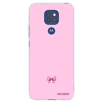 Picasee Motorola Moto G9 Play Hülle - Transparentes Silikon - Blush bow