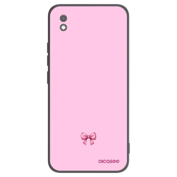 Picasee Xiaomi Redmi 9AT Hülle - Schwarzes Silikon - Blush bow