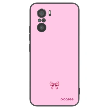 Picasee Xiaomi Poco F3 Hülle - Schwarzes Silikon - Blush bow