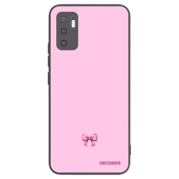 Picasee Xiaomi Redmi Note 10 5G Hülle - Schwarzes Silikon - Blush bow