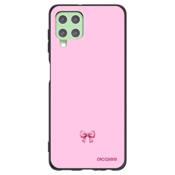 Picasee Samsung Galaxy A22 A225F 4G Hülle - Schwarzes Silikon - Blush bow