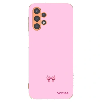 Picasee Samsung Galaxy A13 4G A135 Hülle - Transparentes Silikon - Blush bow
