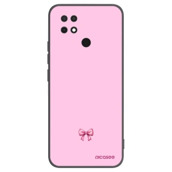Picasee Xiaomi Redmi 10C Hülle - Schwarzes Silikon - Blush bow