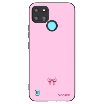 Picasee Realme C21Y Hülle - Schwarzes Silikon - Blush bow