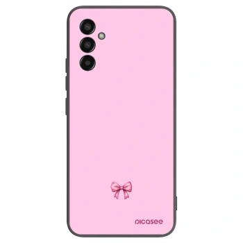 Picasee Samsung Galaxy M13 M135F Hülle - Schwarzes Silikon - Blush bow