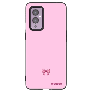 Picasee OnePlus 9 Hülle - Schwarzes Silikon - Blush bow