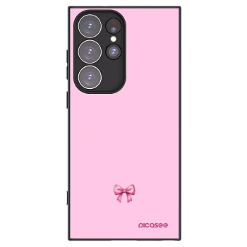 Picasee Samsung Galaxy S23 Ultra 5G Hülle - Schwarzes Silikon - Blush bow
