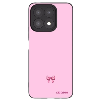 Picasee Honor X8a Hülle - Schwarzes Silikon - Blush bow