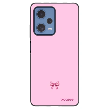 Picasee Xiaomi Redmi Note 12 Pro 5G Hülle - Schwarzes Silikon - Blush bow