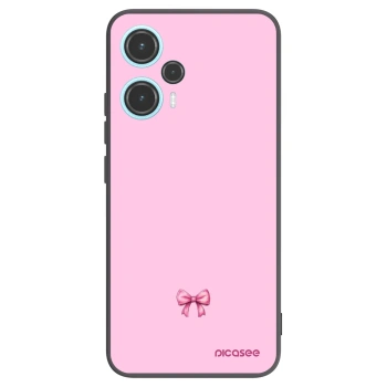 Picasee Xiaomi Poco F5 Hülle - Schwarzes Silikon - Blush bow