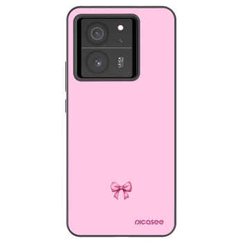 Picasee Xiaomi 13T Pro Hülle - Schwarzes Silikon - Blush bow