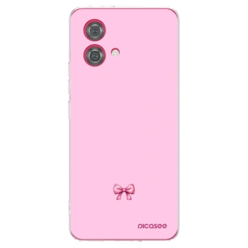 Picasee Motorola Moto G84 5G Hülle - Transparentes Silikon - Blush bow