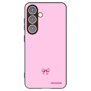 Picasee Samsung Galaxy S24 S921B 5G Hülle - Schwarzes Silikon - Blush bow