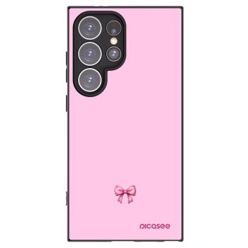 Picasee Samsung Galaxy S24 Ultra S928B 5G Hülle - Schwarzes Silikon - Blush bow