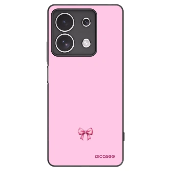 Picasee Xiaomi Redmi Note 13 4G Hülle - Schwarzes Silikon - Blush bow