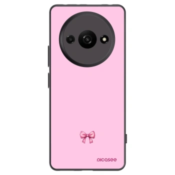 Picasee Xiaomi Redmi A3 Hülle - Schwarzes Silikon - Blush bow