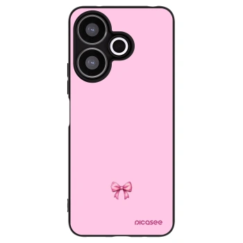 Picasee Xiaomi Redmi 13 4G Hülle - Schwarzes Silikon - Blush bow