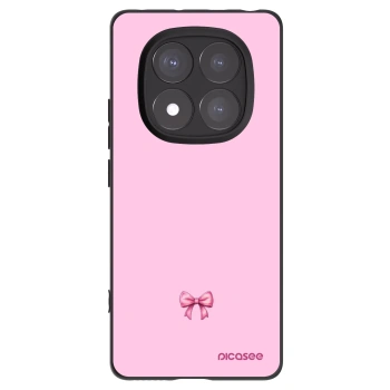 Picasee Xiaomi Redmi Note 14 Pro+ 5G Hülle - Schwarzes Silikon - Blush bow