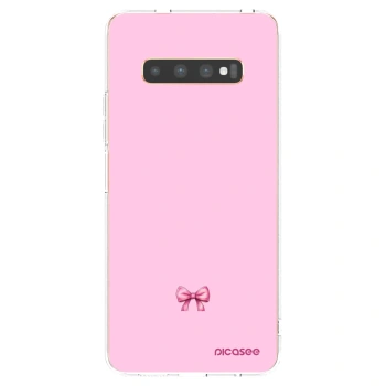 Picasee Samsung Galaxy S10 Plus G975 Hülle - Transparentes Silikon - Blush bow