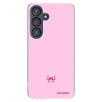 Picasee Samsung Galaxy S25 5G Hülle - Transparentes Silikon - Blush bow